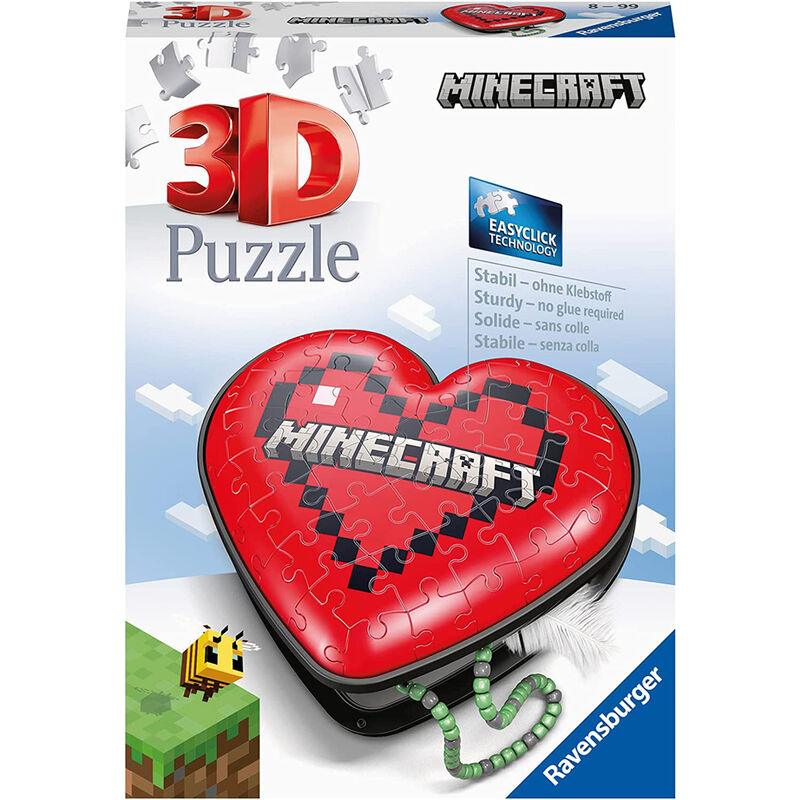 Minecraft Heart 3D Puzzle - 54 Pieces