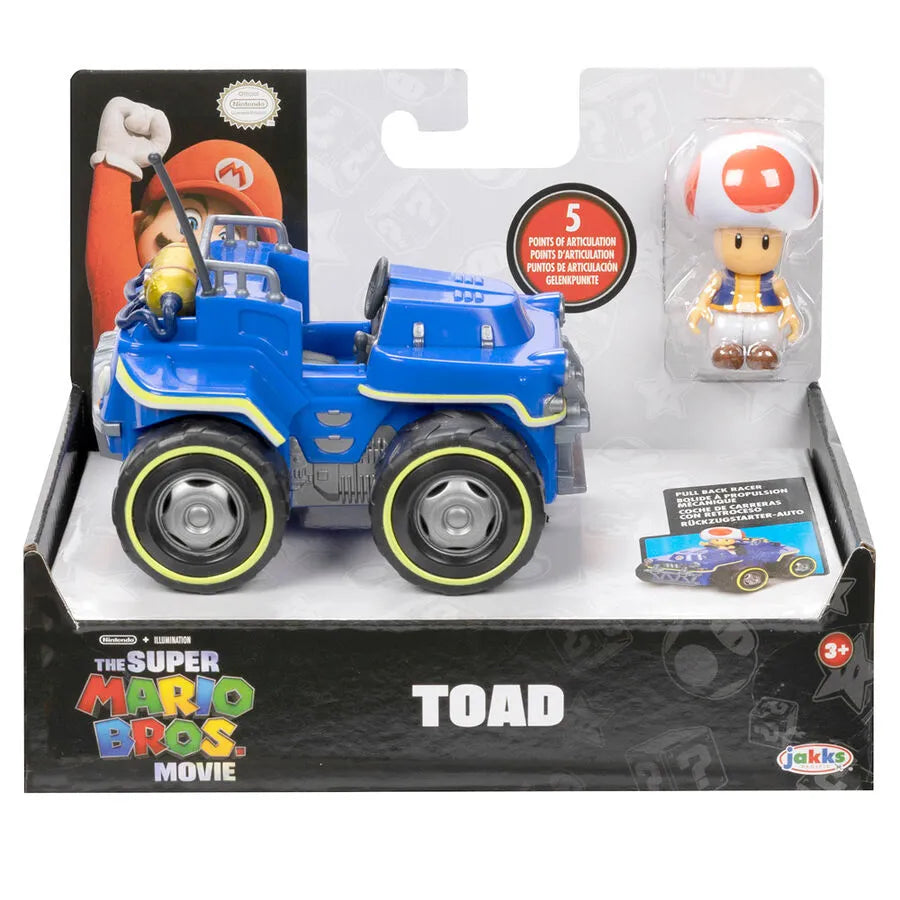 Mario Movie Pull Back Racer Kart Action Figures Mario Peach Koopa Troopa sale Toad