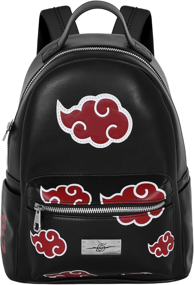 Naruto Black Heady Backpack Naruto Clouds