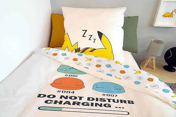 Pokemon premium cotton duvet cover bed Set 140x200 cm