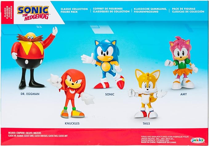 Sonic the Hedgehog Dr. Eggman, Kunckles, Sonic, Tails & Amy Action Figure 5-Pack