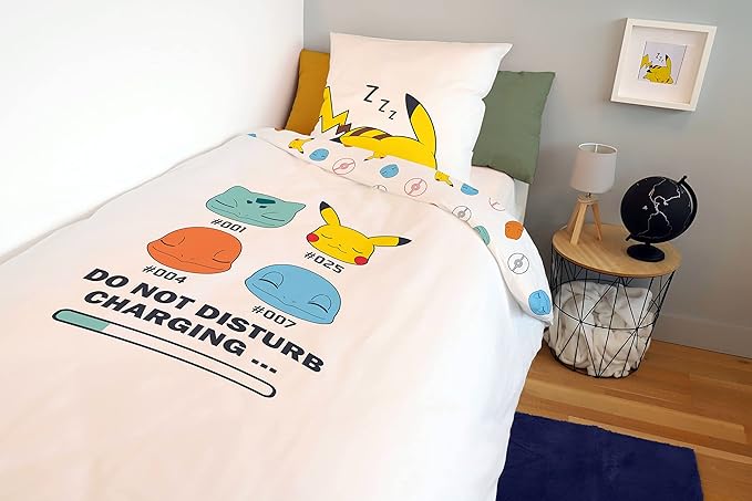 Pokemon premium cotton duvet cover bed Set 140x200 cm