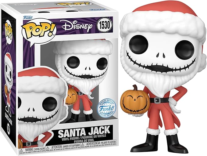 Funko Pop! Disney: The Nightmare Before Christmas Santa Jack with Jack-O-Lantern Exclusive Figure #1530