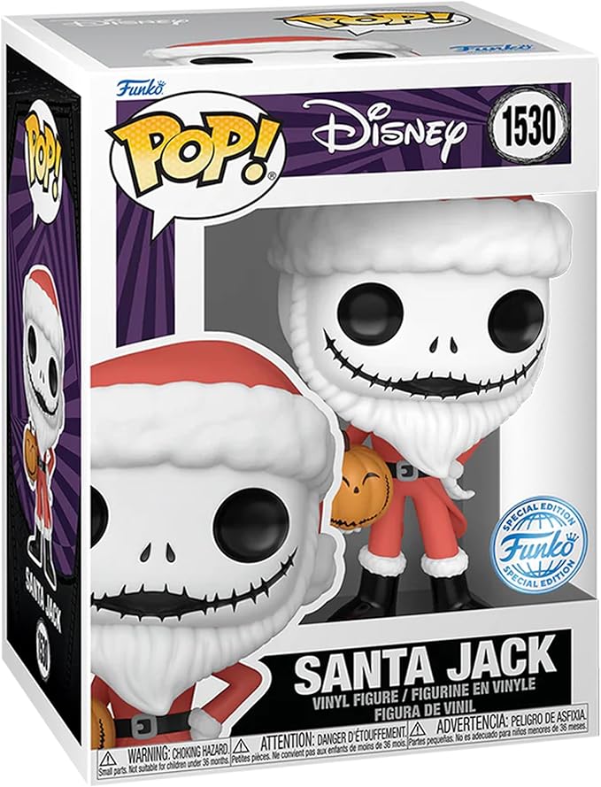 Funko Pop! Disney: The Nightmare Before Christmas Santa Jack with Jack-O-Lantern Exclusive Figure #1530