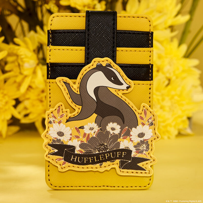 Loungefly Harry Potter Hufflepuff House Floral Tattoo Card Holder