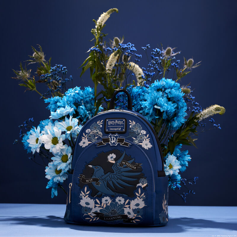 Loungefly Harry Potter Ravenclaw House Floral Tattoo Mini Backpack