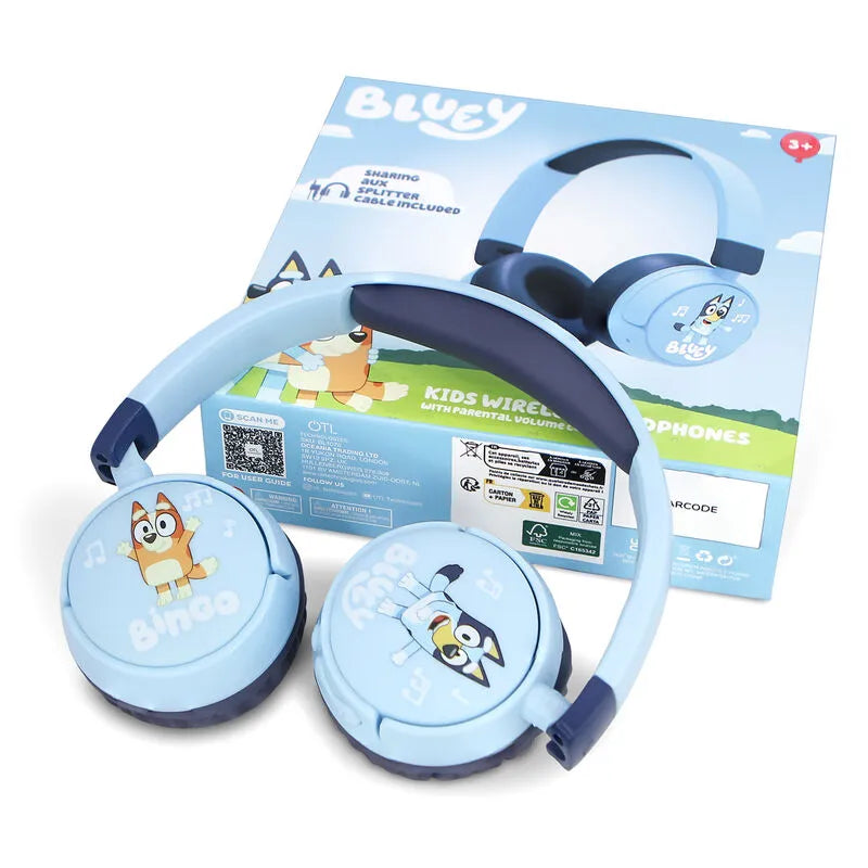 Bluey Kids Wireless Headphones - Blue - Ginga Toys