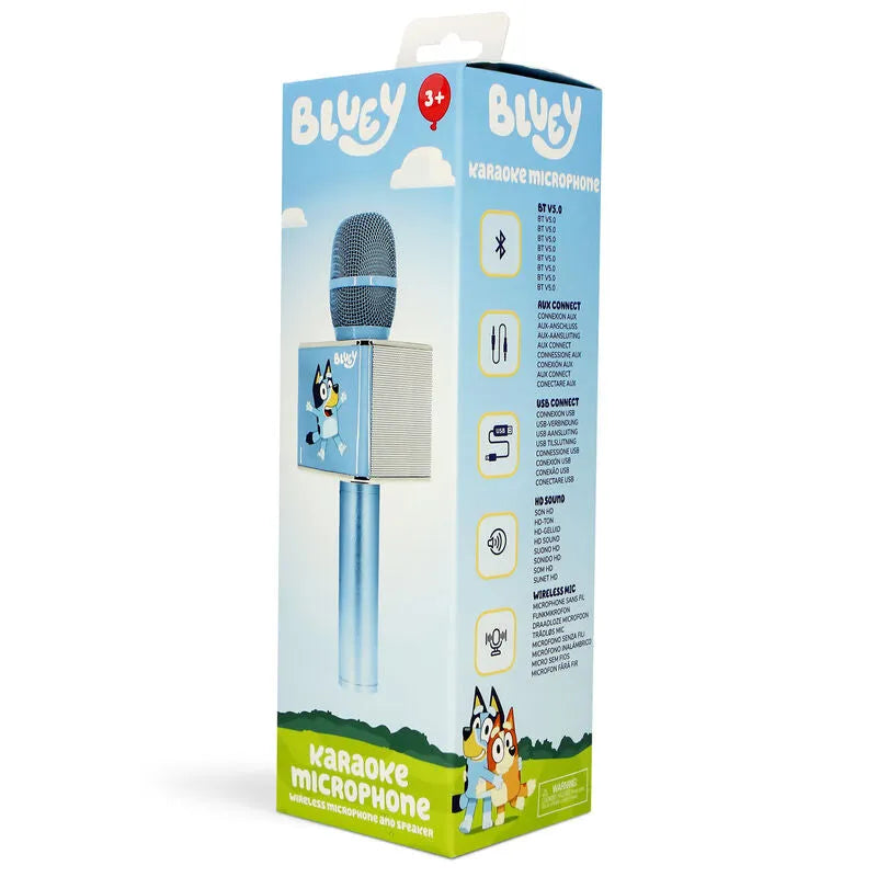 Bluey Kids Wireless Karaoke Microphone - Blue - Ginga Toys