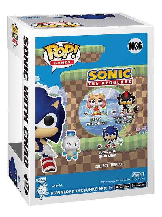 Funko Pop! & Buddy: Sonic the Hedgehog - Sonic with Hero Chao Figure #1036