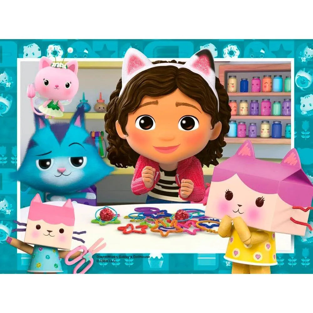 Children’s Puzzle Gabby’s Dollhouse, 4 in a Box Puzzle Pack - Ravensburger - Ginga Toys