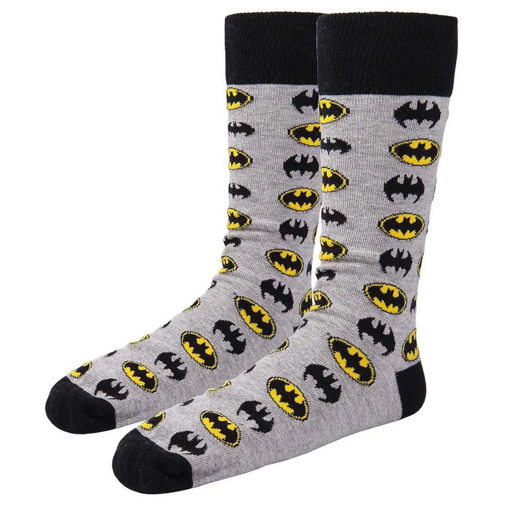 DC Comics - Batman Adult Socks Pack 3 Pieces Gift Box - Cerda - Ginga Toys