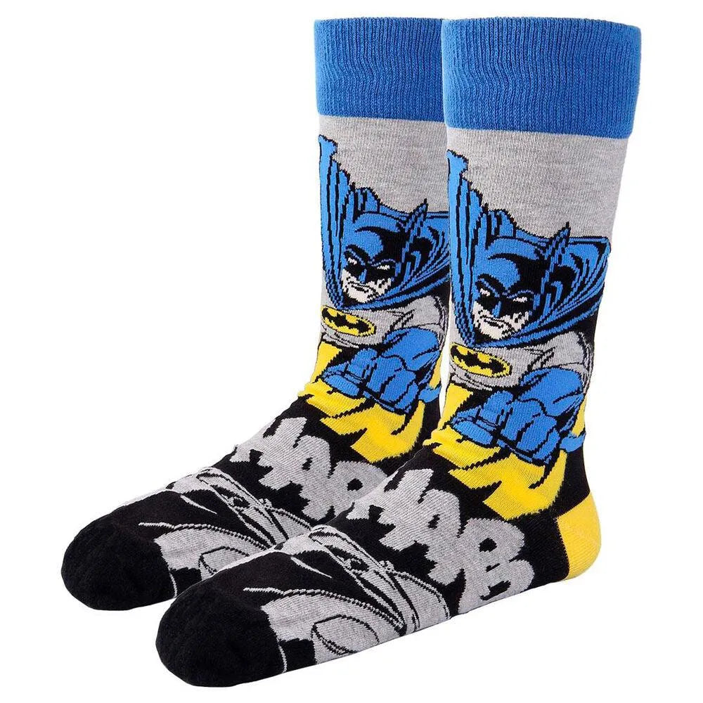 DC Comics - Batman Adult Socks Pack 3 Pieces Gift Box - Cerda - Ginga Toys