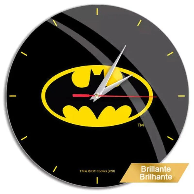 DC Comics Batman Wall Clock Glossy Black - Ert Group - Ginga Toys