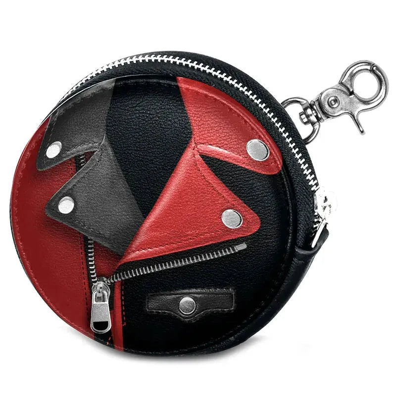 DC Comics Harley Quinn Black Cookie Coin Purse - Harley Quinn Jacket - Ginga Toys