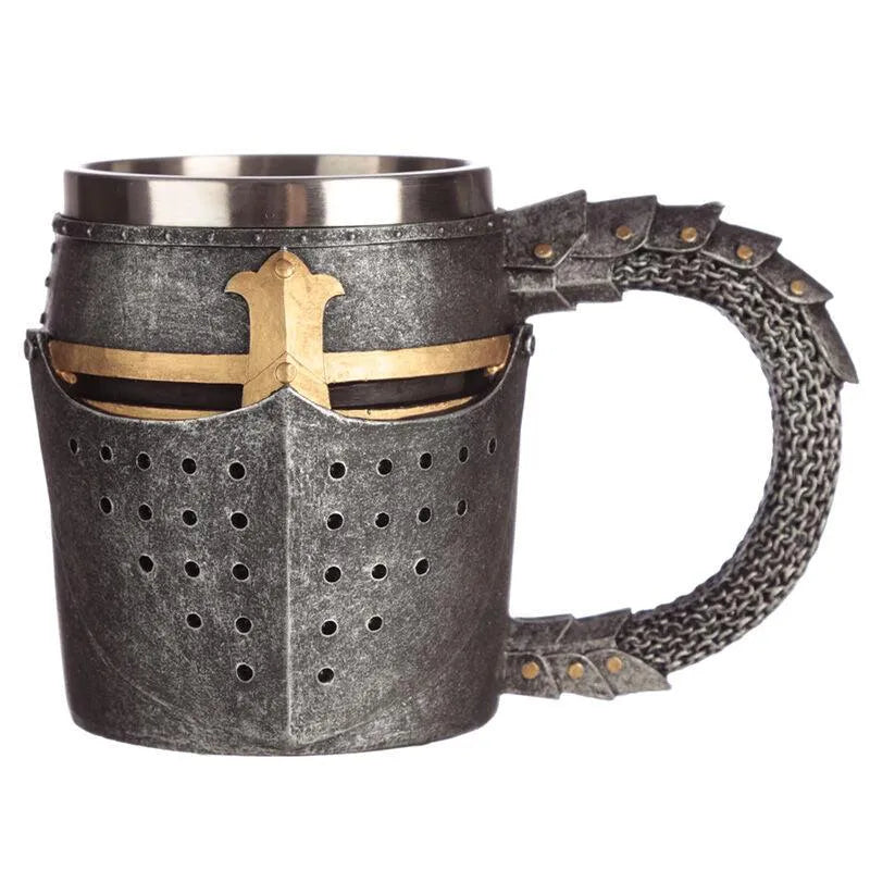 Decorative Medieval Helmet & Chain Mail Tankard jug - Puckator - Ginga Toys