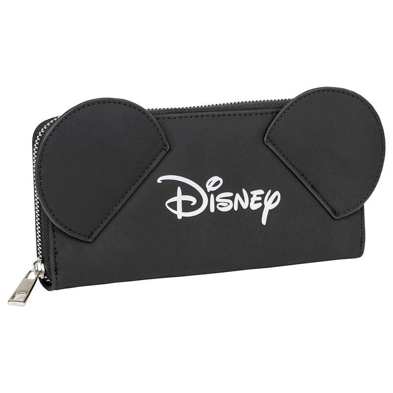 Disney Mickey 100th Anniversary Black Zip Around Wallet - Cerda - Ginga Toys