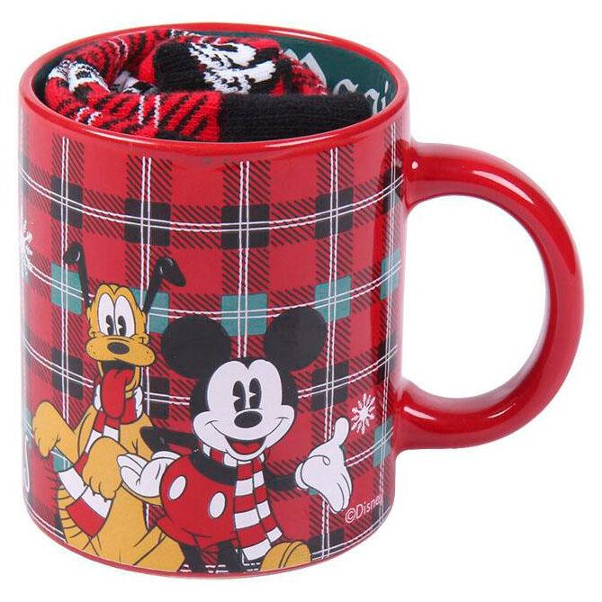 Disney Mickey Mouse Mug And Socks Set Christmas Gift Box - Cerda - Ginga Toys