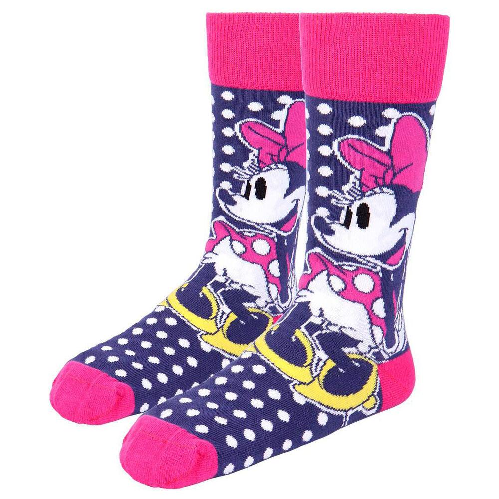 Disney Minnie Mouse Adult Socks Pack 3 Pieces Gift Box 36/41 - Cerda - Ginga Toys