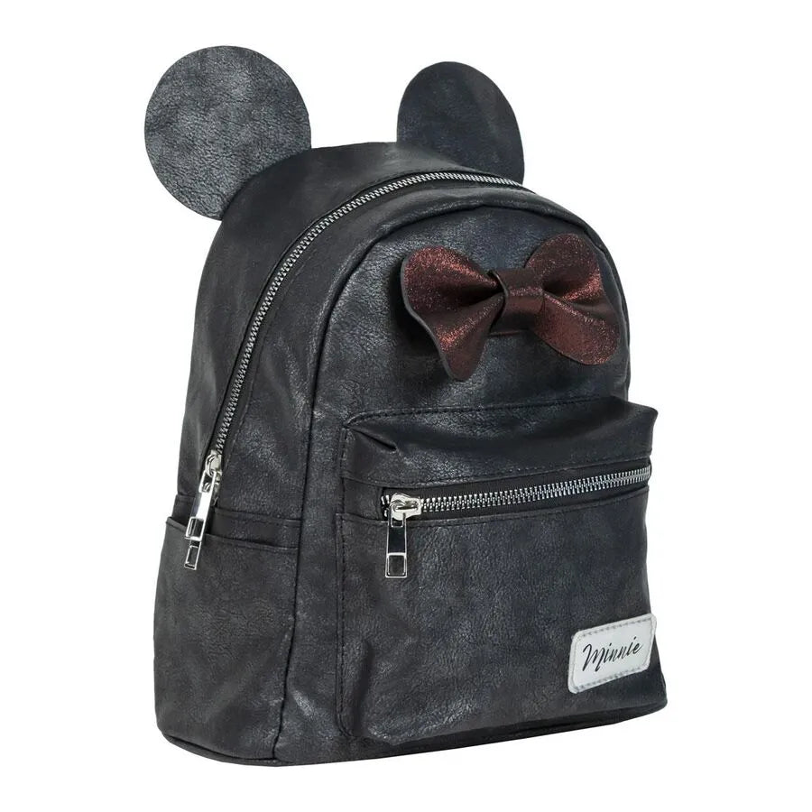 Disney Minnie Mouse Faux Leather Fashion Casual Backpack - Ginga Toys