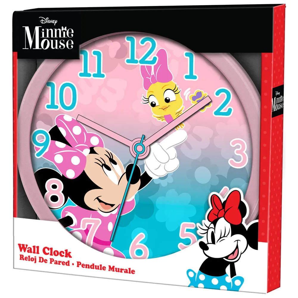 Disney Minnie Mouse Girls Wall Clock 25cm - Ginga Toys