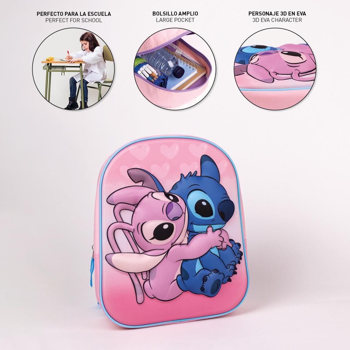 Disney Stitch 3D Angel Kids Backpack 31cm - Cerda - Ginga Toys