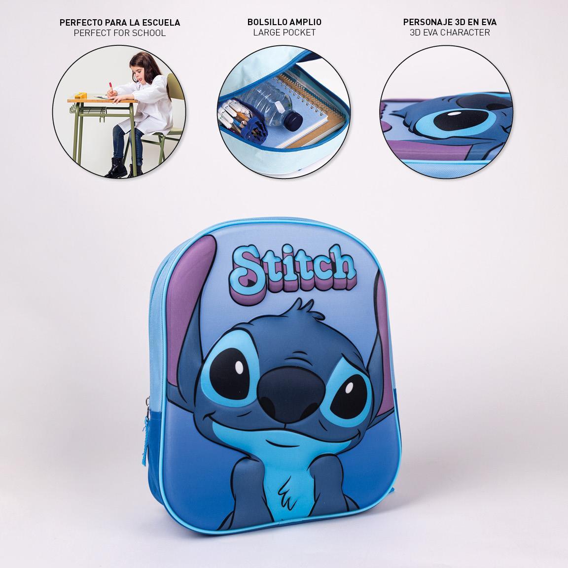 Disney Stitch 3D Kids Backpack 31cm - Cerda - Ginga Toys