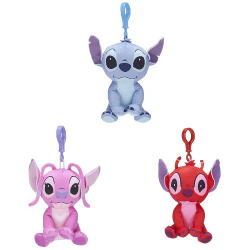 Disney Stitch / Angel / Leroy Plush Keychain 10cm - Ginga Toys