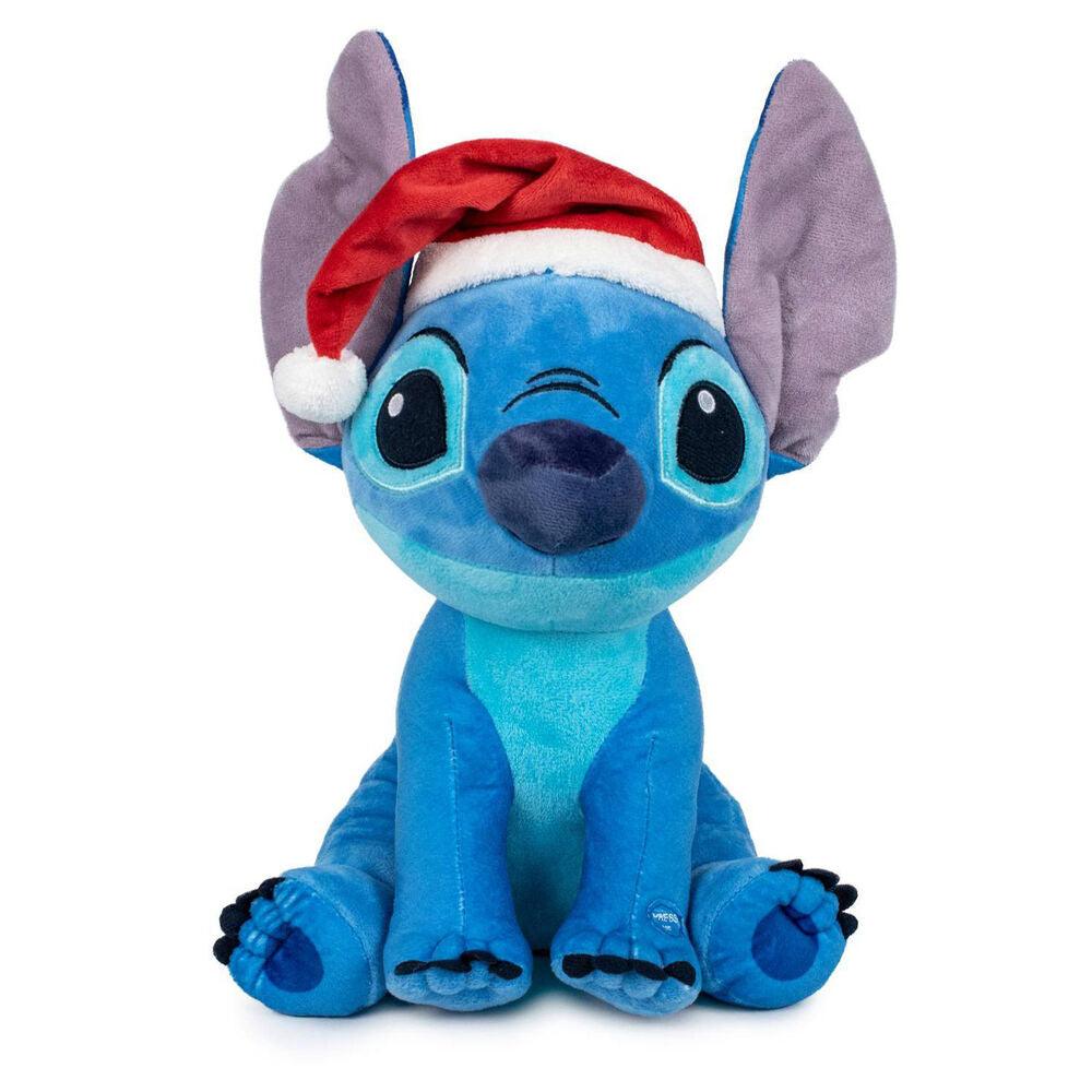 Disney Stitch Christmas Soft Plush Toy with Sound 26cm - Play By Play - Ginga Toys