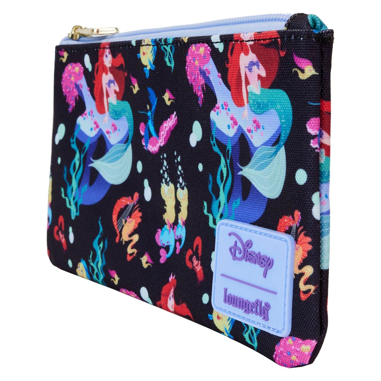 Disney the Little Mermaid 35th Life is the Bubbles All-Over Print Pouch Wristlet Wallet - Ginga Toys