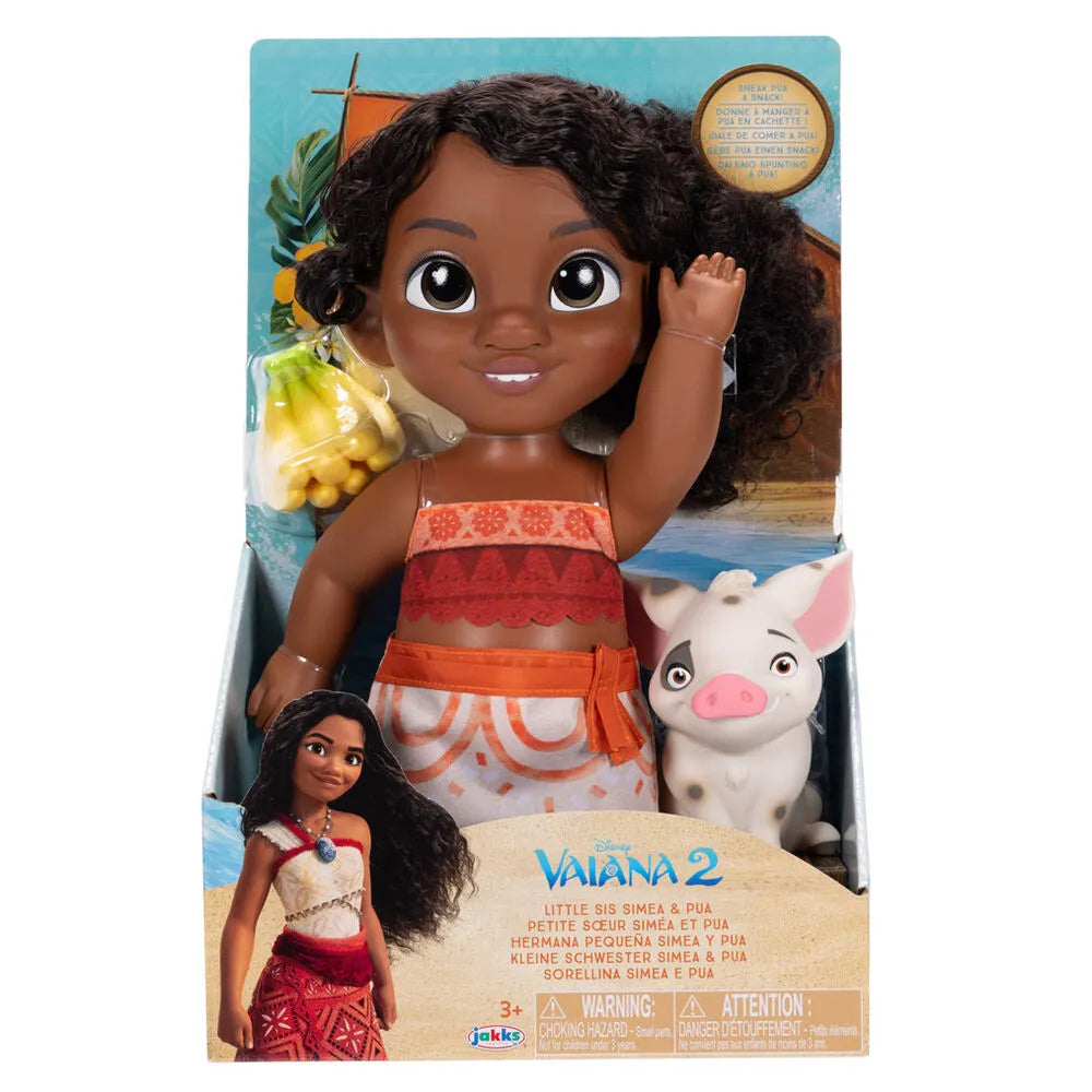 Disney Vaiana 2 Moana 2 Little Sis Simea & Pua 28cm - Ginga Toys