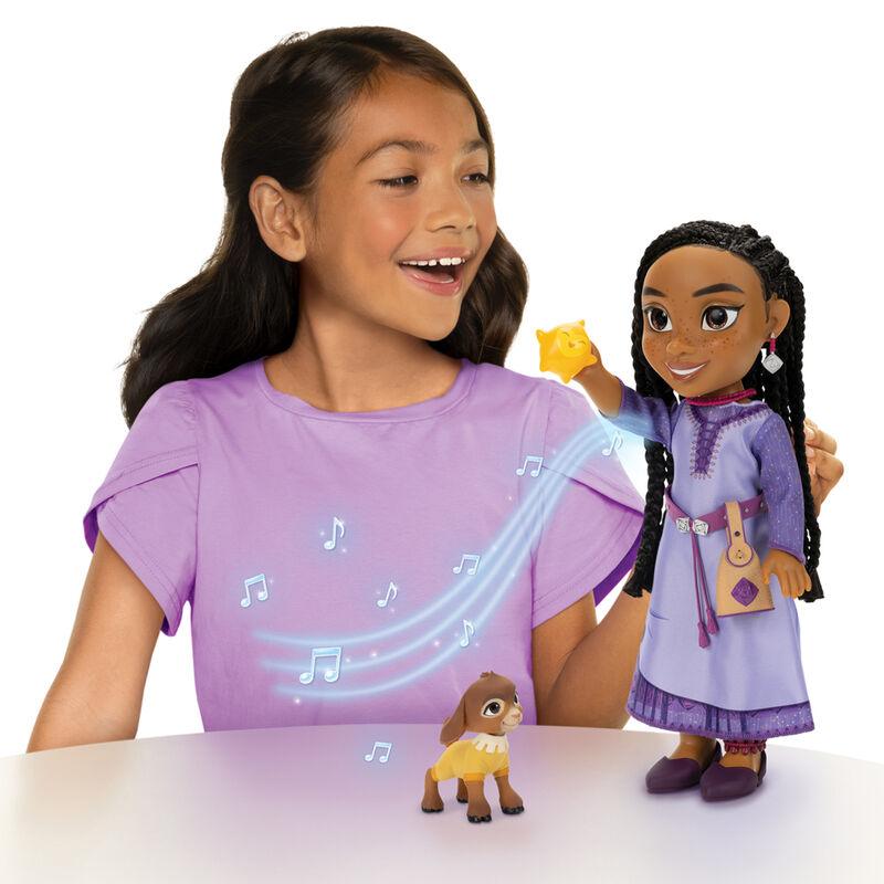 Disney Wish Singing Asha Toddler Doll with Valentino & Star Toy - Jakks Pacific - Ginga Toys