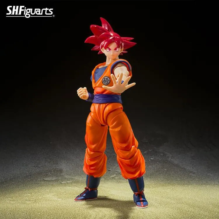 Dragon Ball Super God of Virtue S.H.Figuarts Super Saiyan God Goku Action Figure - Ginga Toys