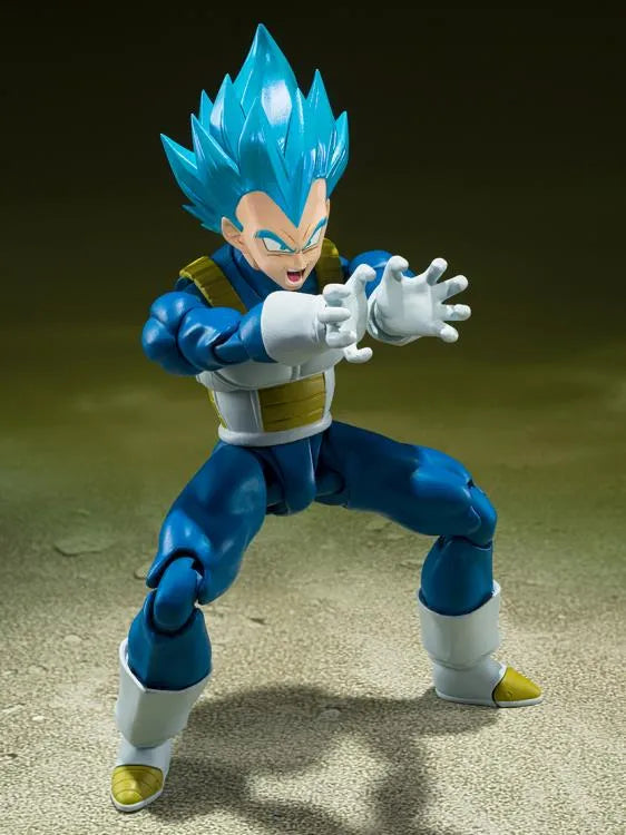 Dragon Ball Super S.H.Figuarts Super Saiyan God Super Saiyan Vegeta (Unwavering Saiyan Pride) Action Figure - Ginga Toys