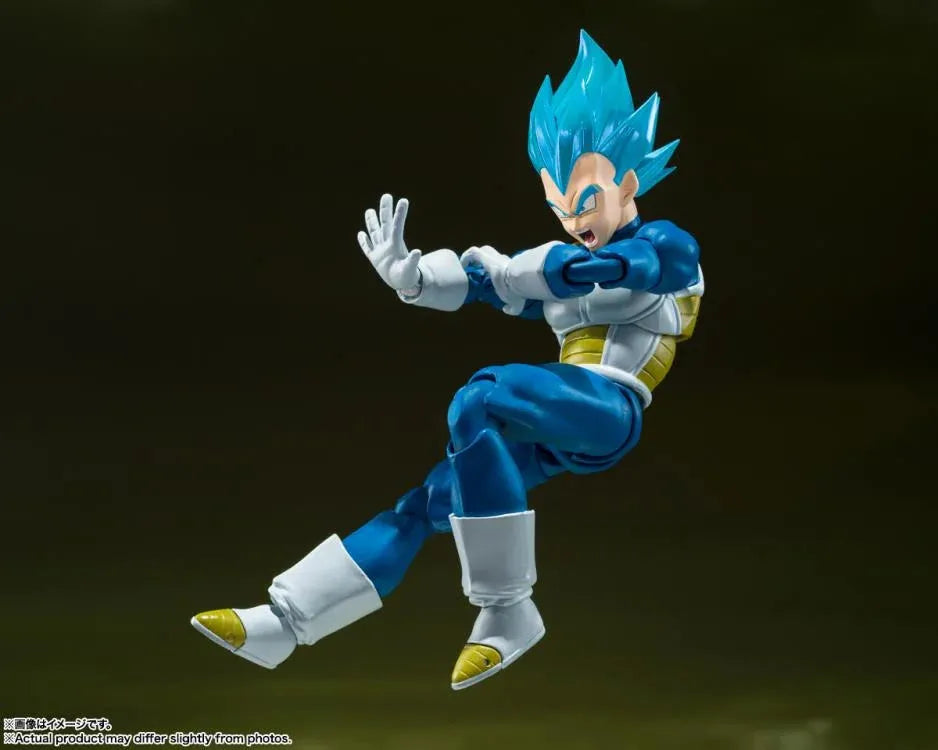 Dragon Ball Super S.H.Figuarts Super Saiyan God Super Saiyan Vegeta (Unwavering Saiyan Pride) Action Figure - Ginga Toys