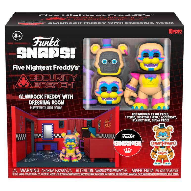 Funko Five Nights at Freddy's: Security Breach SNAPS! Glamrock Freddy with Dressing Room Figure Playset - Funko - Ginga Toys