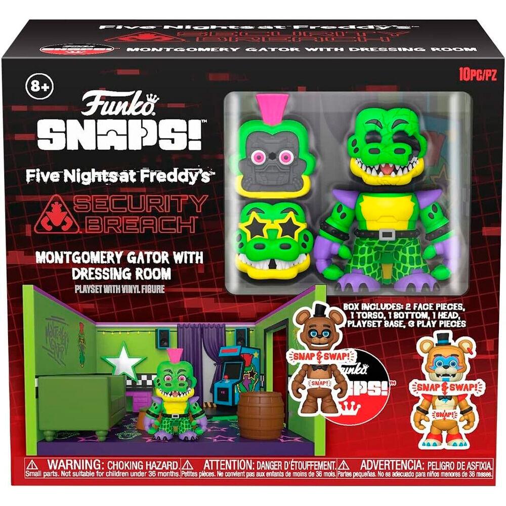 Funko Five Nights at Freddy's: Security Breach SNAPS! Montgomery Gator with Dressing Room Figure Playset - Funko - Ginga Toys