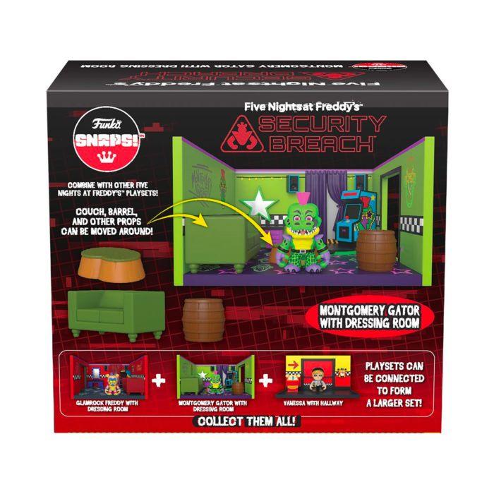 Funko Five Nights at Freddy's: Security Breach SNAPS! Montgomery Gator with Dressing Room Figure Playset - Funko - Ginga Toys