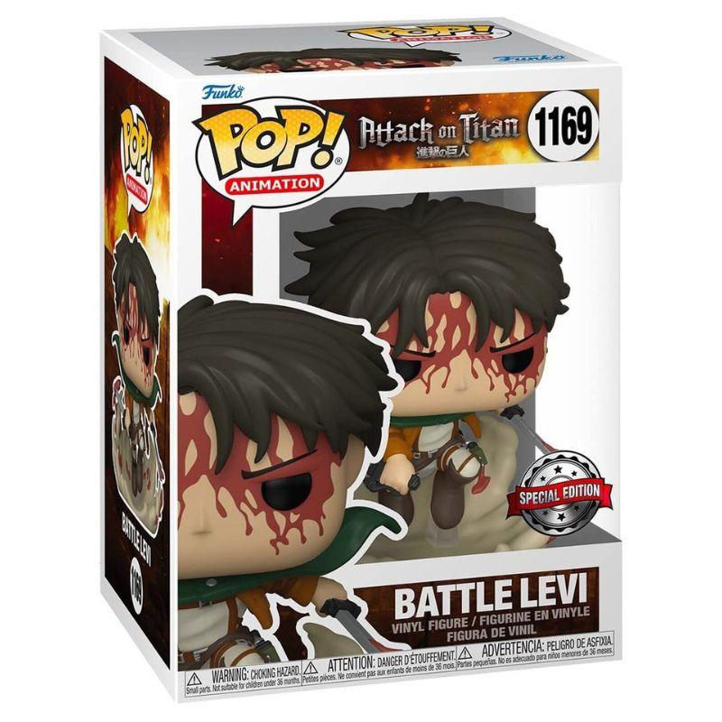 Funko Pop! Animation: Attack on Titan - Battle Levi Exclusive Figure #1169 - Funko - Ginga Toys