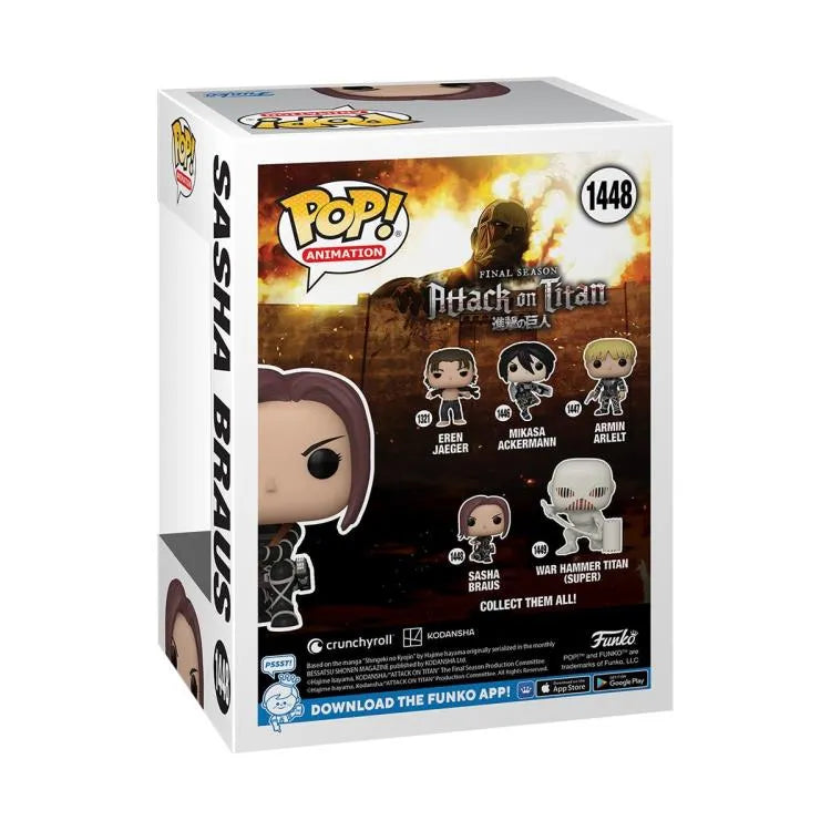 Funko Pop! Animation: Attack on Titan: Final Season - Sasha Braus Figure #1448 - Ginga Toys