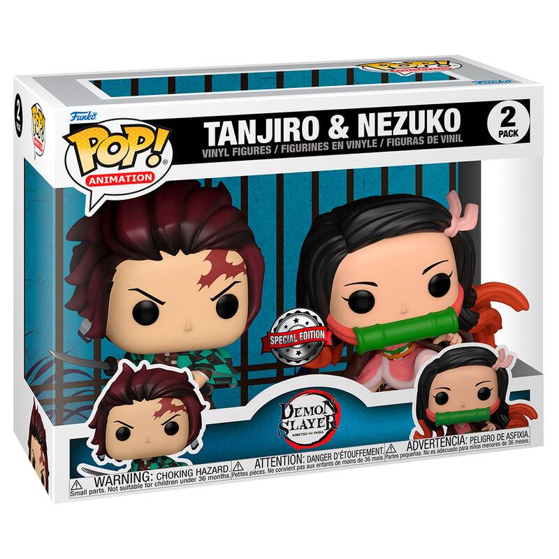 Funko Pop! Animation: Demon Slayer - Tanjiro & Nezuko Exclusive Figure 2-Pack - Funko - Ginga Toys