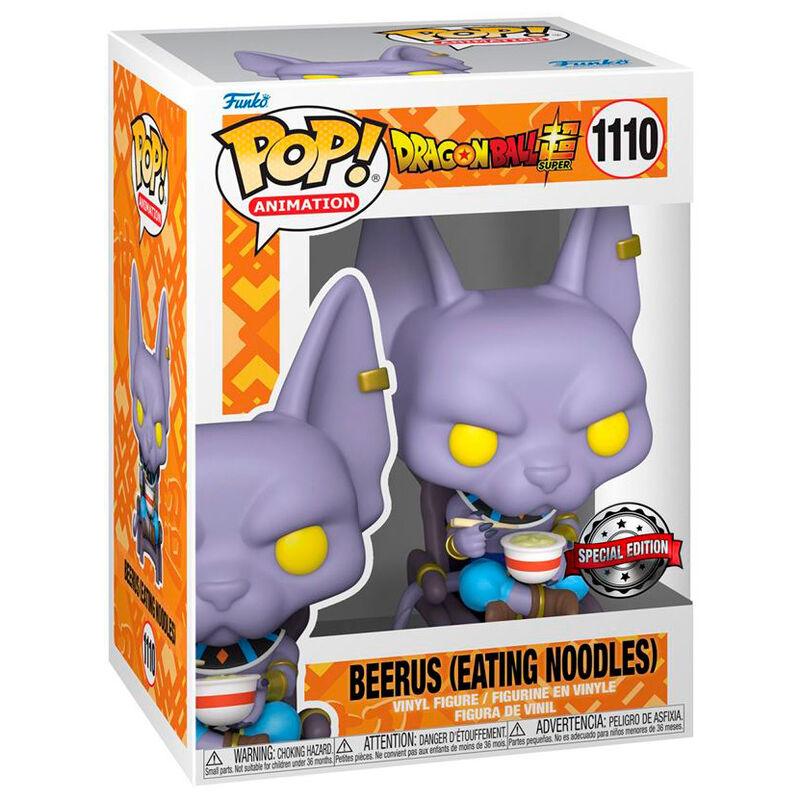 Funko Pop! Animation: Dragon Ball Super - Beerus Exclusive Figure (Eating Noodles) #1110 - Funko - Ginga Toys