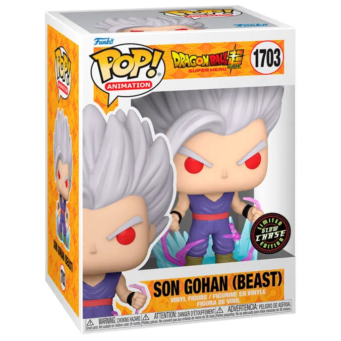 Funko Pop! Animation: Dragon Ball Super: Super Hero - Gohan Beast (Chase) Vinyl Figure #1703 - Ginga Toys