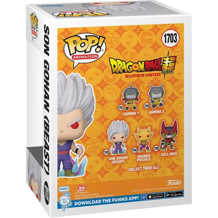 Funko Pop! Animation: Dragon Ball Super: Super Hero - Gohan Beast (Chase) Vinyl Figure #1703 - Ginga Toys