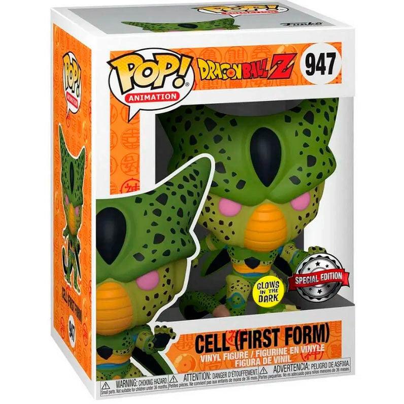 Funko Pop! Animation: Dragon Ball Z - Cell (First Form) Glow Exclusive Figure #947 - Funko - Ginga Toys