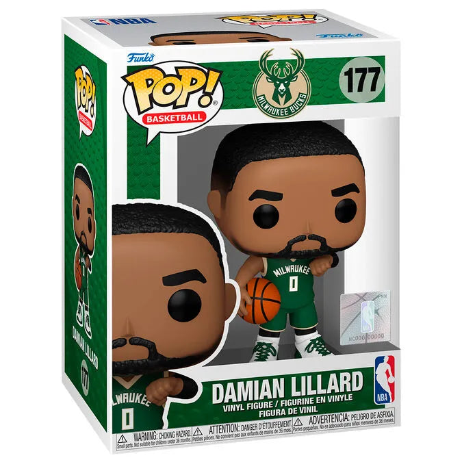 Funko Pop! Basketball: NBA Milwaukee Bucks - Damien Lillard Figure #177 - Ginga Toys