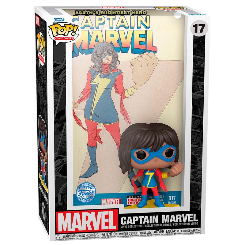 Funko Pop! Comic Cover: Marvel - Ms. Marvel - Kamala Khan Captain Marvel #017 Figure - Funko - Ginga Toys