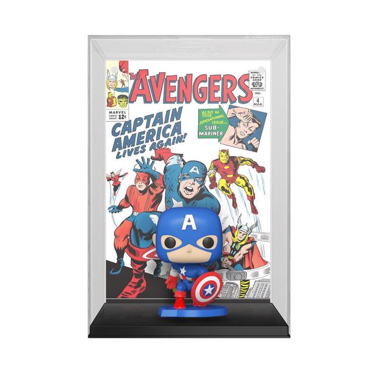 Funko Pop! Comic Covers: Marvel (Avengers #4) Captain America Figure #27 - Ginga Toys