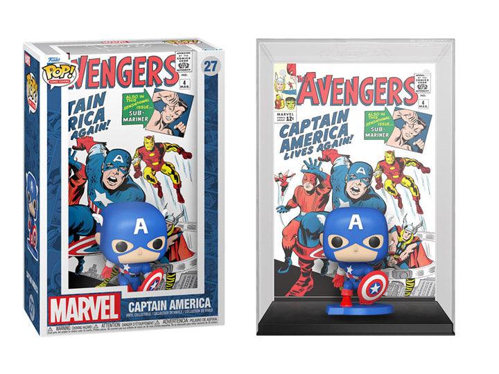 Funko Pop! Comic Covers: Marvel (Avengers #4) Captain America Figure #27 - Ginga Toys