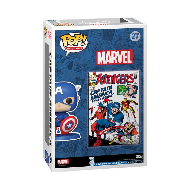 Funko Pop! Comic Covers: Marvel (Avengers #4) Captain America Figure #27 - Ginga Toys