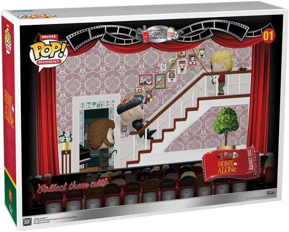 Funko Pop! Deluxe Moments: Home Alone Staircase - Kevin , Marv and Harry Vinyl Figure #01 - Ginga Toys